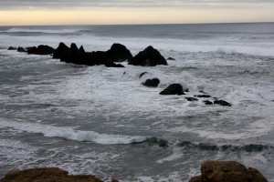 Photo of rocks in the ocean