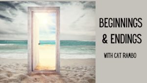 Picture of an open doorway to illustrate the online writing workshop "Beginnings and Endings" with Cat Rambo, an online live class.