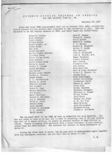 List of the founding members of SFWA.